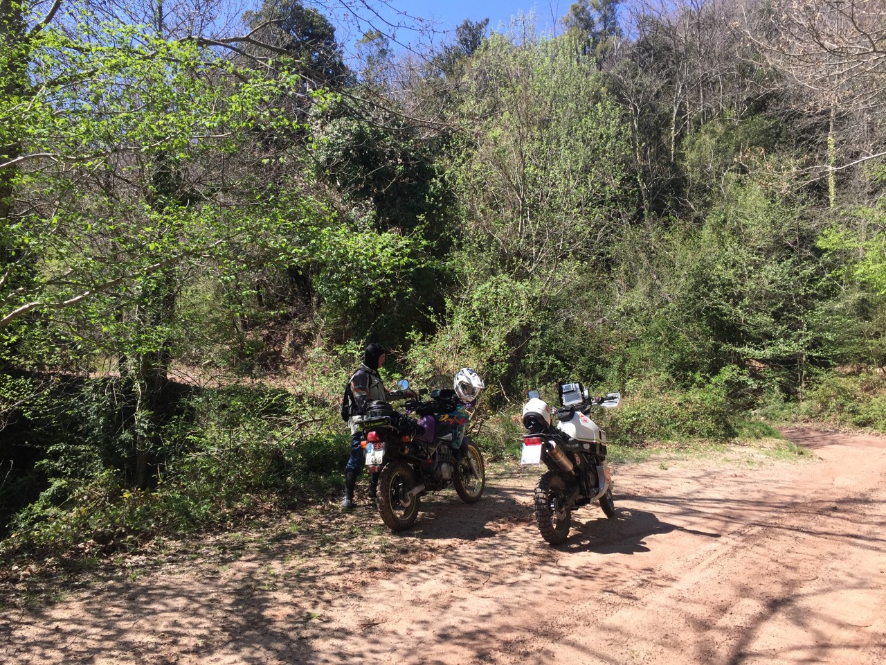 Thomas und ich auf der 65 km Offroad Tour