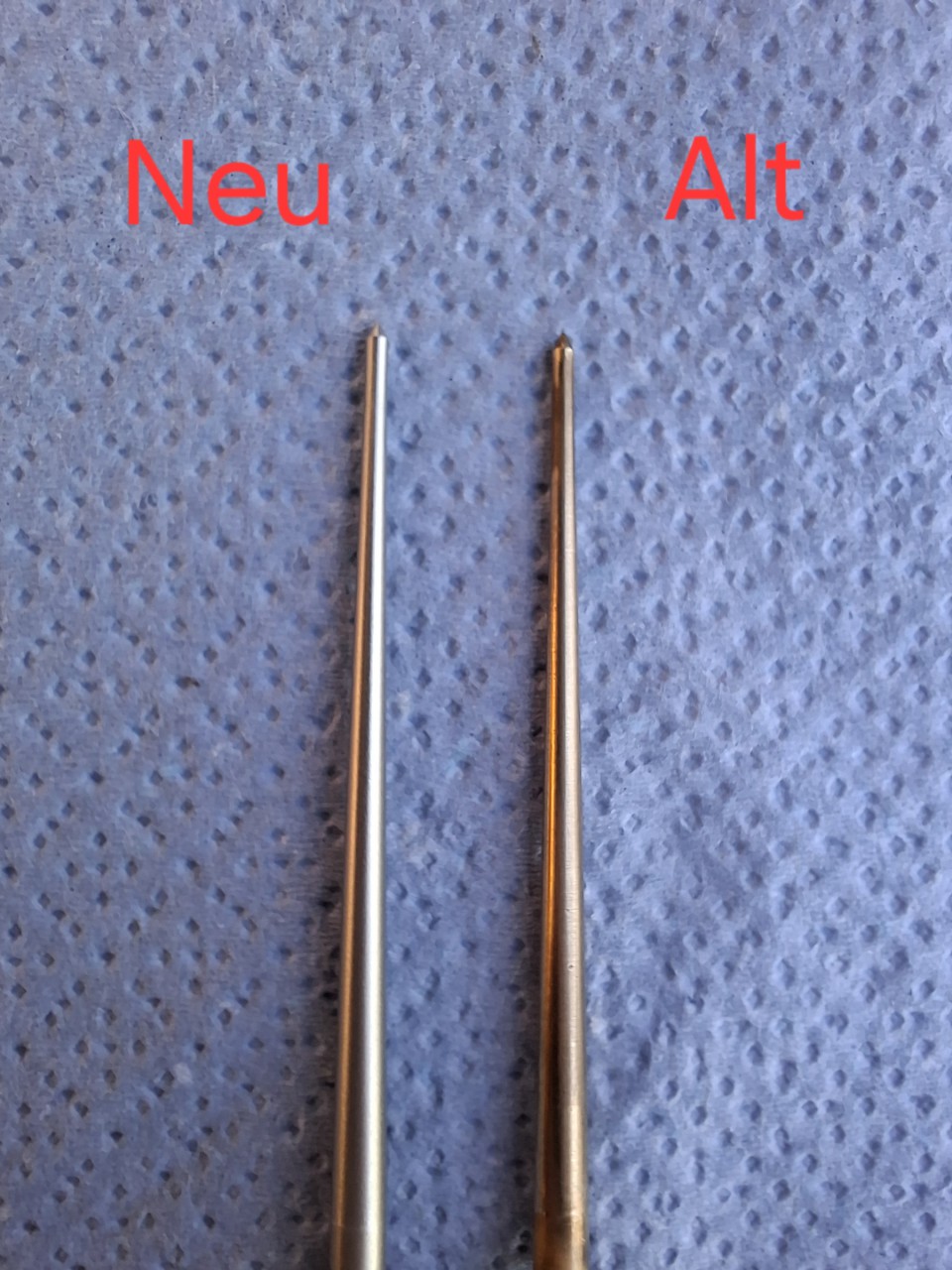 Düsennadel alt und neu