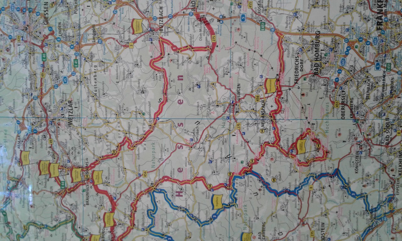 Diese Route ist mit 150 km angegeben